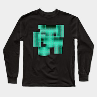 abstract geometric ornament, lines, stripes, grid, lattice. Long Sleeve T-Shirt